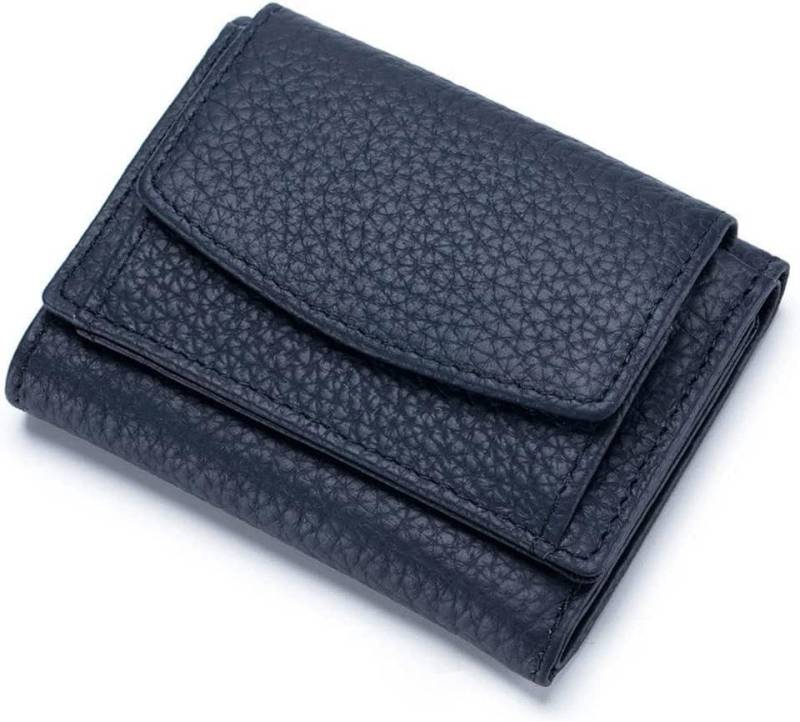 Bextsrack Mini Geldbörse Schlichte kleine Geldbörse aus Leder für Frauen (1-tlg), mit Kartenschlitz, RFID-Diebstahlschutzbürste, 10 x 7 x 3cm von Bextsrack