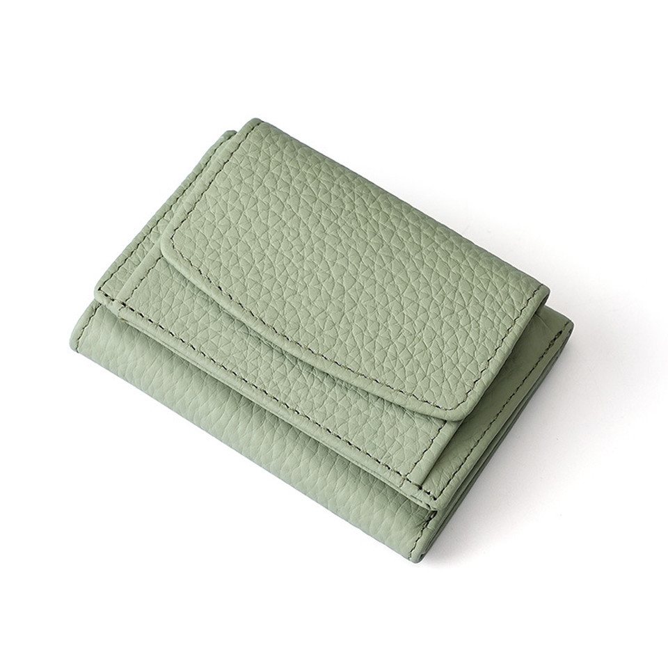 Bextsrack Mini Geldbörse Schlichte kleine Geldbörse aus Leder für Frauen (1-tlg), mit Kartenschlitz, RFID-Diebstahlschutzbürste, 10 x 7 x 3cm von Bextsrack