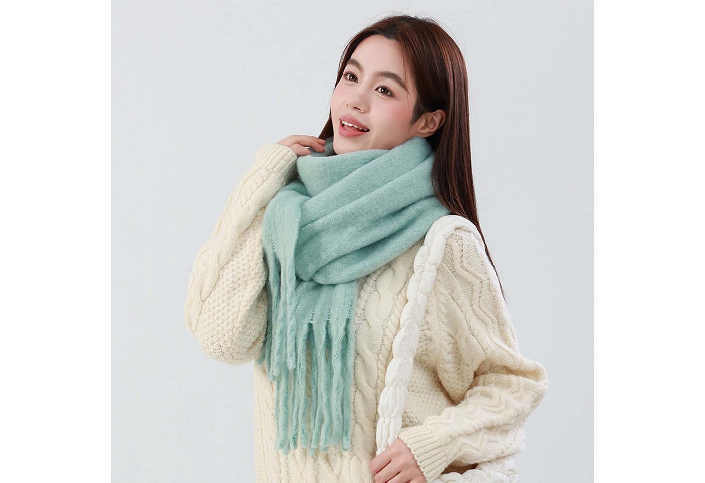 Bextsrack Modeschal Damen Winter Halstuch Kuschelig Dicker Schal Tücher von Bextsrack