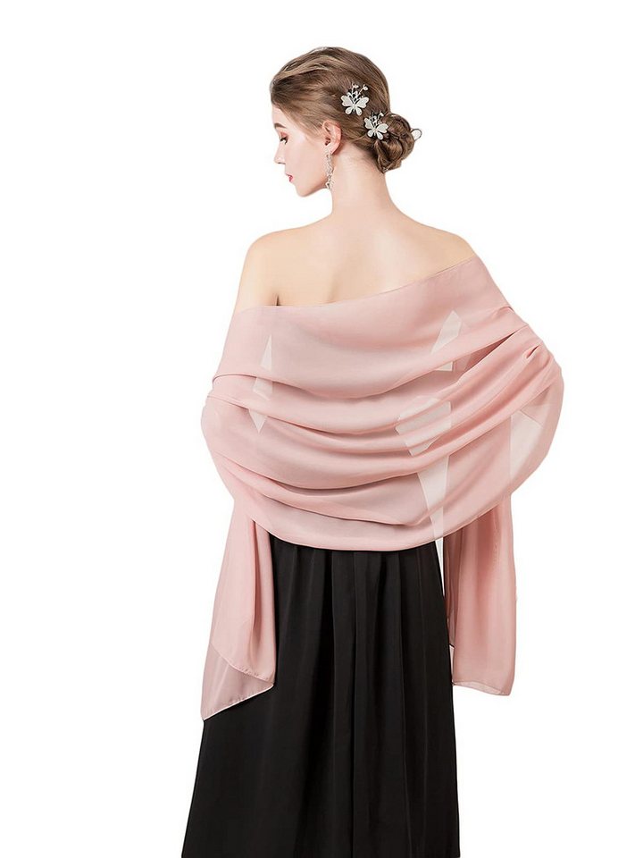 Bextsrack Modeschal Eleganter Chiffon-Schal für Damen – Weiche Stola, (1-St), für Abendkleider, Hochzeiten & festliche Anlässe von Bextsrack