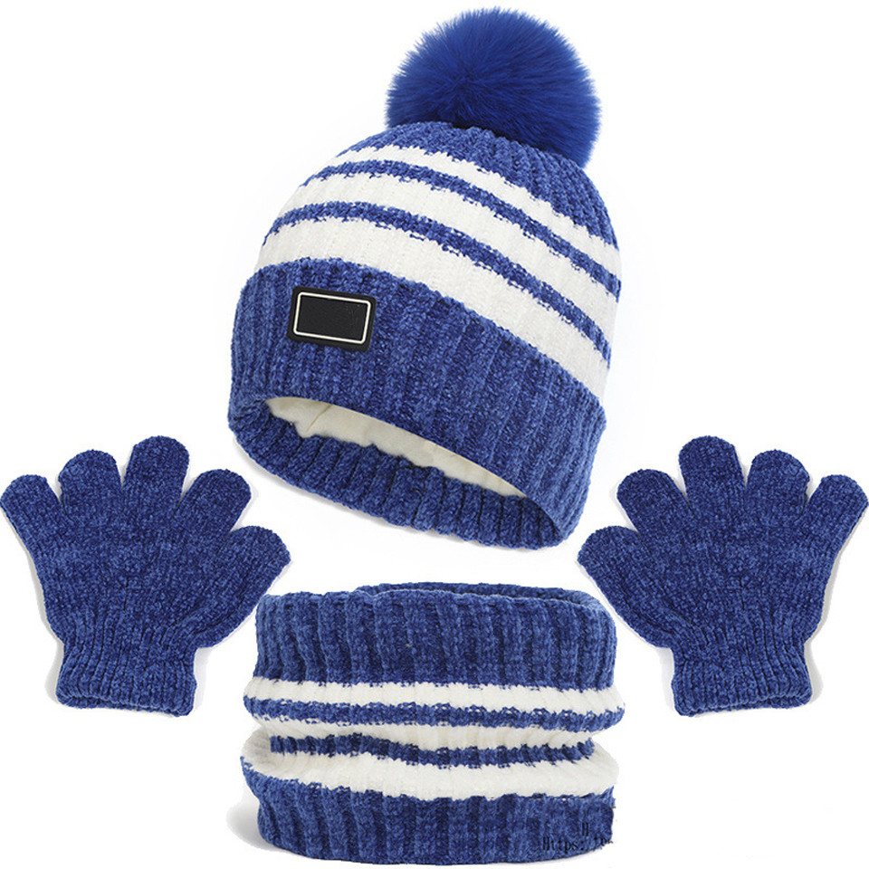 Bextsrack Mütze & Schal Filzhut Kinder Unisex Schal Mütze Handschuhe Set (Wintermütze, Schal, Handschuhe, dreiteiliges Set) von Bextsrack