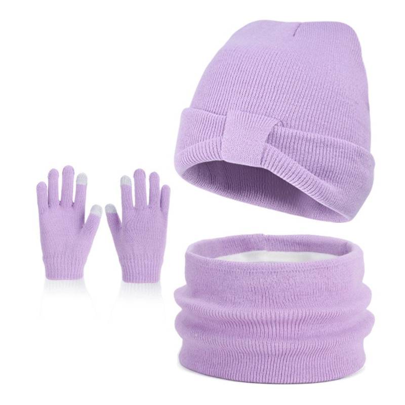 Bextsrack Mütze & Schal Kinder Mütze, Handschuhe und Halswärmer Set, geeignet für Jungen und Mädchen im Alter von 3-10 Jahren von Bextsrack