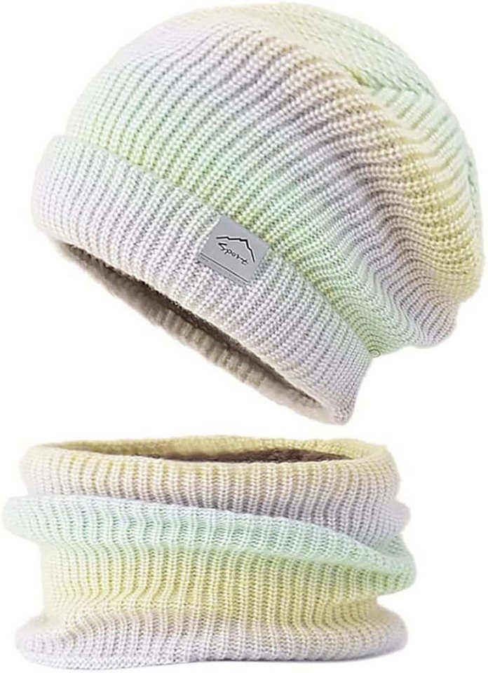 Bextsrack Mütze & Schal Wintermütze Strickmütze mit Schal Damen Warme von Bextsrack