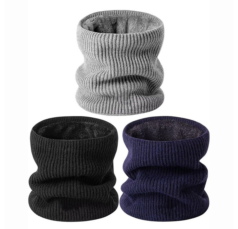 Bextsrack Multifunktionstuch 3 Stück Winter Schal Herren Damen Halswärmer Schlauchschal, Thermal Dick Warm mit Fleece Gefüttert Kaltes Wetter von Bextsrack