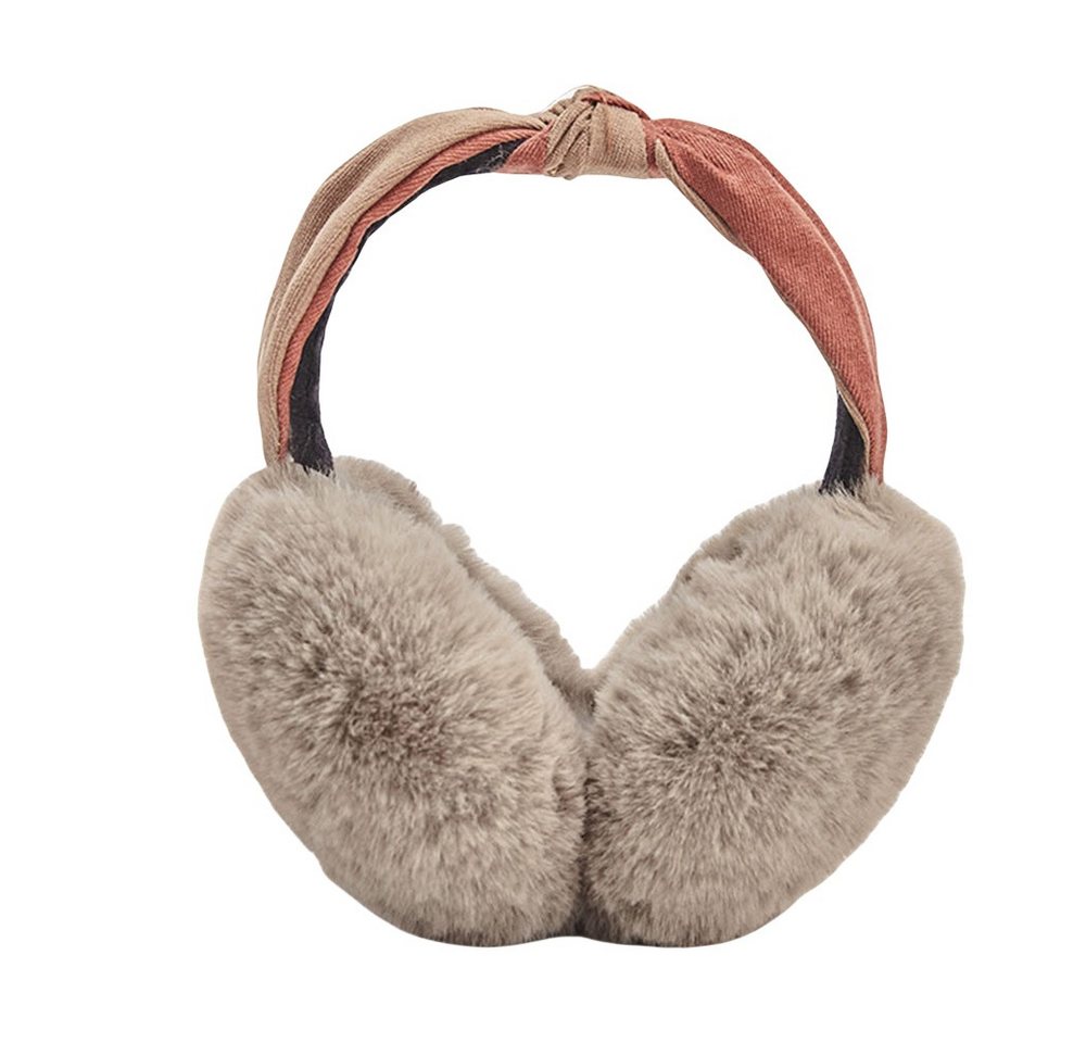 Bextsrack Ohrenwärmer Damen Faltbare Plüsch Ohrenwärmer, Kälteschutz Warme Ohrenschützer Winter Mädchen Ohrschützer mit Bogenknoten, Winddicht Ear Muffs von Bextsrack