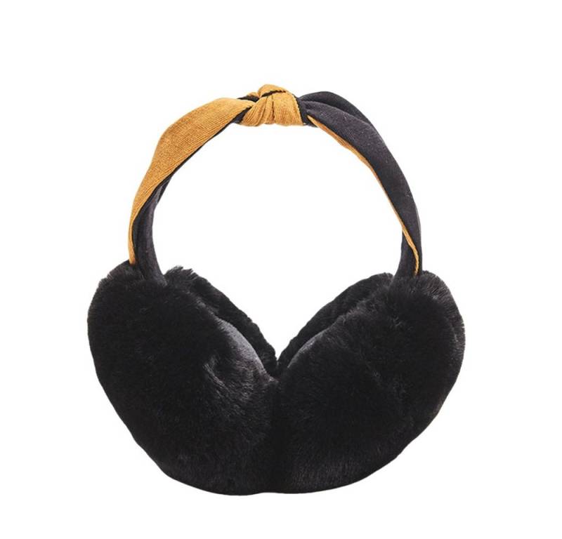 Bextsrack Ohrenwärmer Damen Faltbare Plüsch Ohrenwärmer, Kälteschutz Warme Ohrenschützer Winter Mädchen Ohrschützer mit Bogenknoten, Winddicht Ear Muffs von Bextsrack