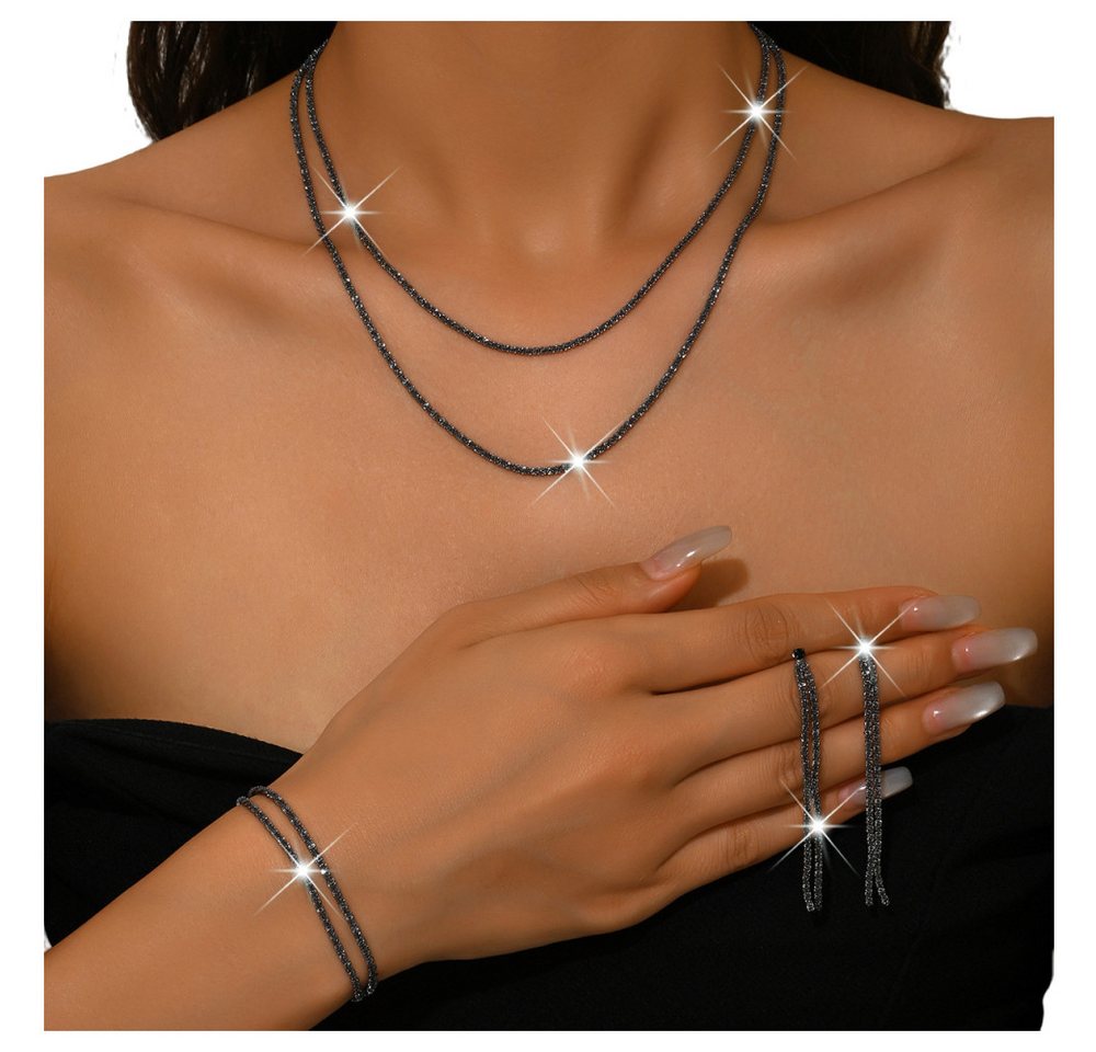 Bextsrack Schmuckset Damenschmuck-Set, 3-teilig mit Ohrringen, Halskette und Armband von Bextsrack
