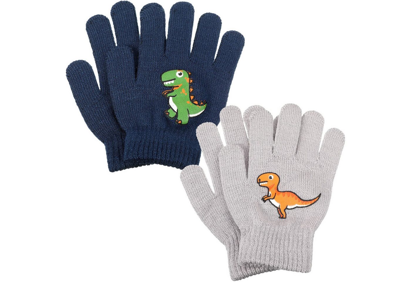 Bextsrack Strickhandschuhe 2 Paar Winterthermische Handschuhe Dinosaurier Kinderhandschuhe für Jungen Mädchen von Bextsrack
