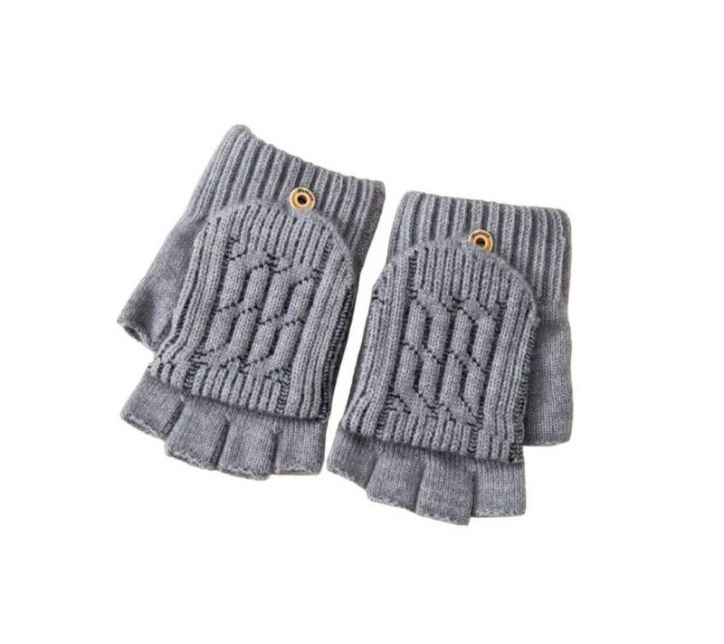 Bextsrack Strickhandschuhe Halbfingerhandschuhe mit Kappe,Winter Flip Handschuhe mit Berührung Fingerlose Handschuhe Winterhandschuhe für Damen Herren von Bextsrack
