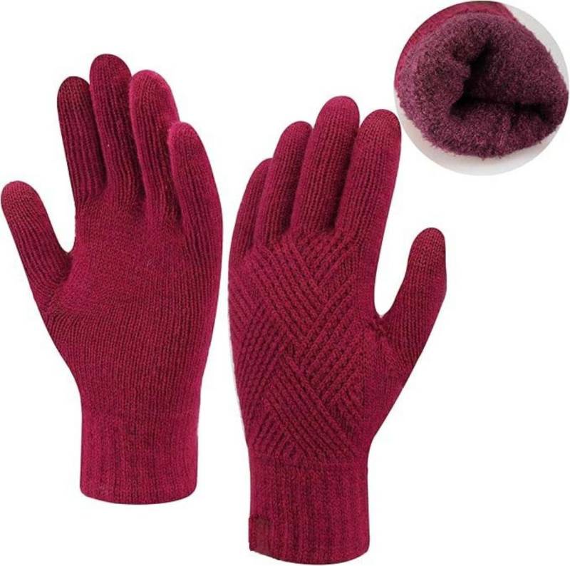 Bextsrack Strickhandschuhe Handschuhe Winterhandschuhe Rippstrick Strickhandschuhe Damen Herren von Bextsrack