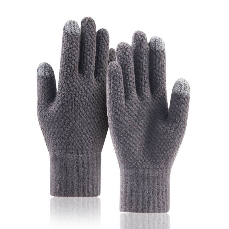 Bextsrack Strickhandschuhe Outdoor-warme Strickhandschuhe mit Fleece, Touchscreen-fähig, für Radfahren und Skifahren, Unisex von Bextsrack