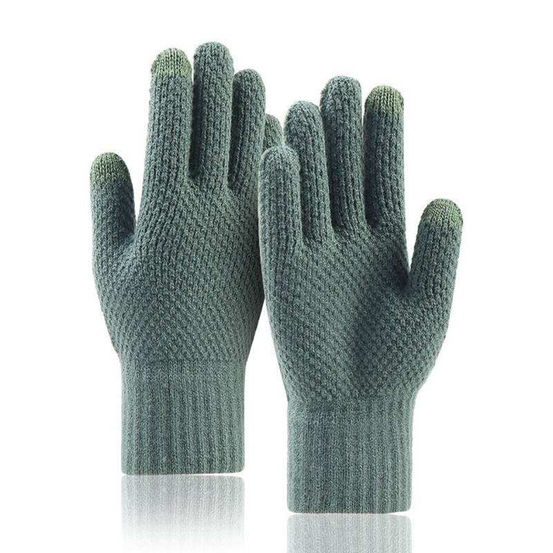 Bextsrack Strickhandschuhe Outdoor-warme Strickhandschuhe mit Fleece, Touchscreen-fähig, für Radfahren und Skifahren, Unisex von Bextsrack
