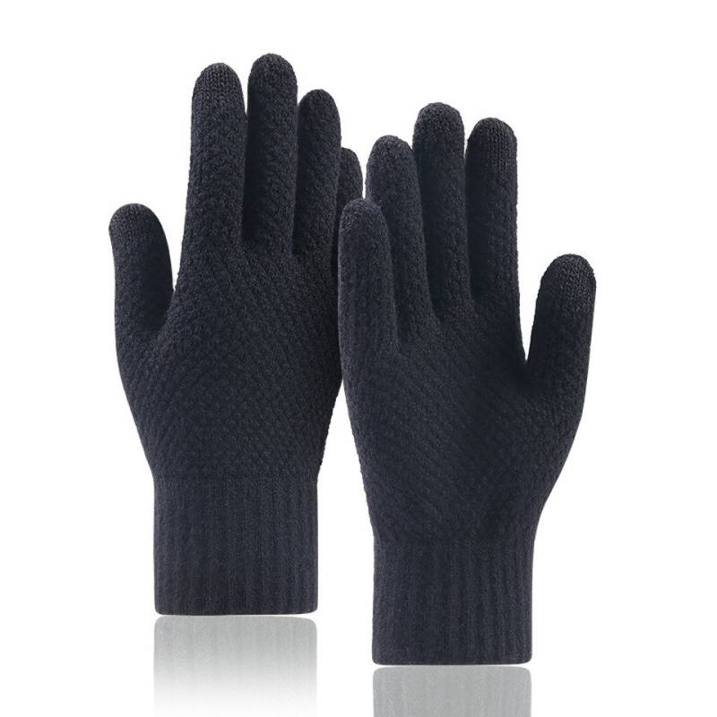 Bextsrack Strickhandschuhe Outdoor-warme Strickhandschuhe mit Fleece, Touchscreen-fähig, für Radfahren und Skifahren, Unisex von Bextsrack