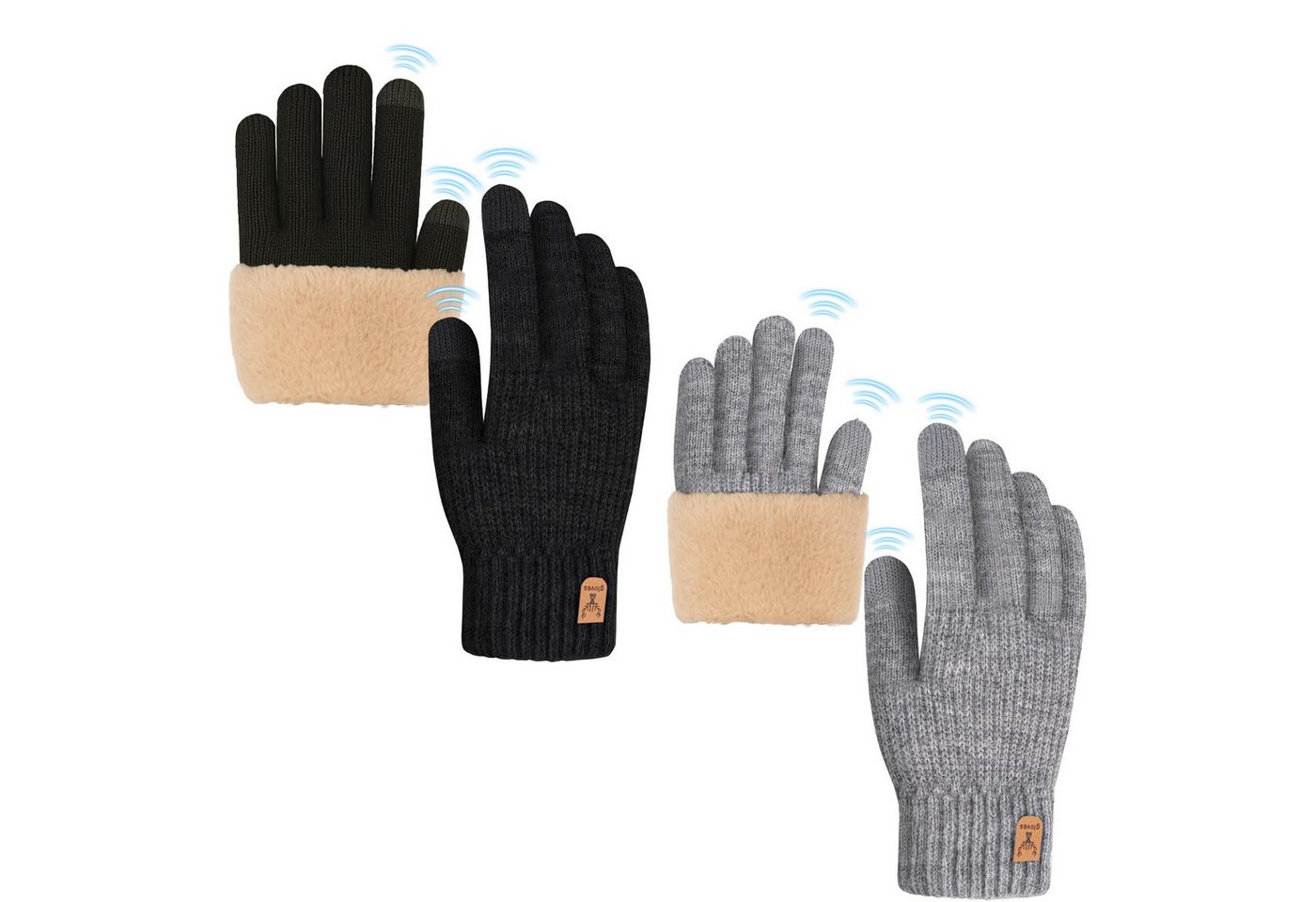 Bextsrack Strickhandschuhe Touchscreen Warme Strickhandschuhe Thermohandschuhe Outdoor Winter Geschenke für Herren und Damen von Bextsrack
