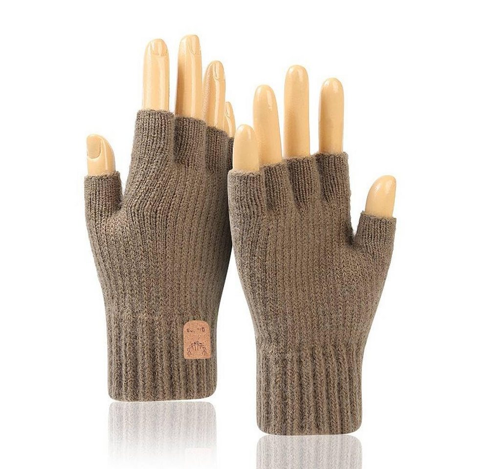 Bextsrack Strickhandschuhe Winterhandschuhe mit Fleecefutter,Touchscreen Thermohandschuhe Weihnachten Warme Handschuhe für Herren und Damen von Bextsrack