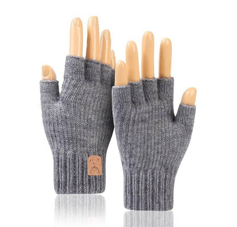 Bextsrack Strickhandschuhe Winterhandschuhe mit Fleecefutter,Touchscreen Thermohandschuhe Weihnachten Warme Handschuhe für Herren und Damen von Bextsrack