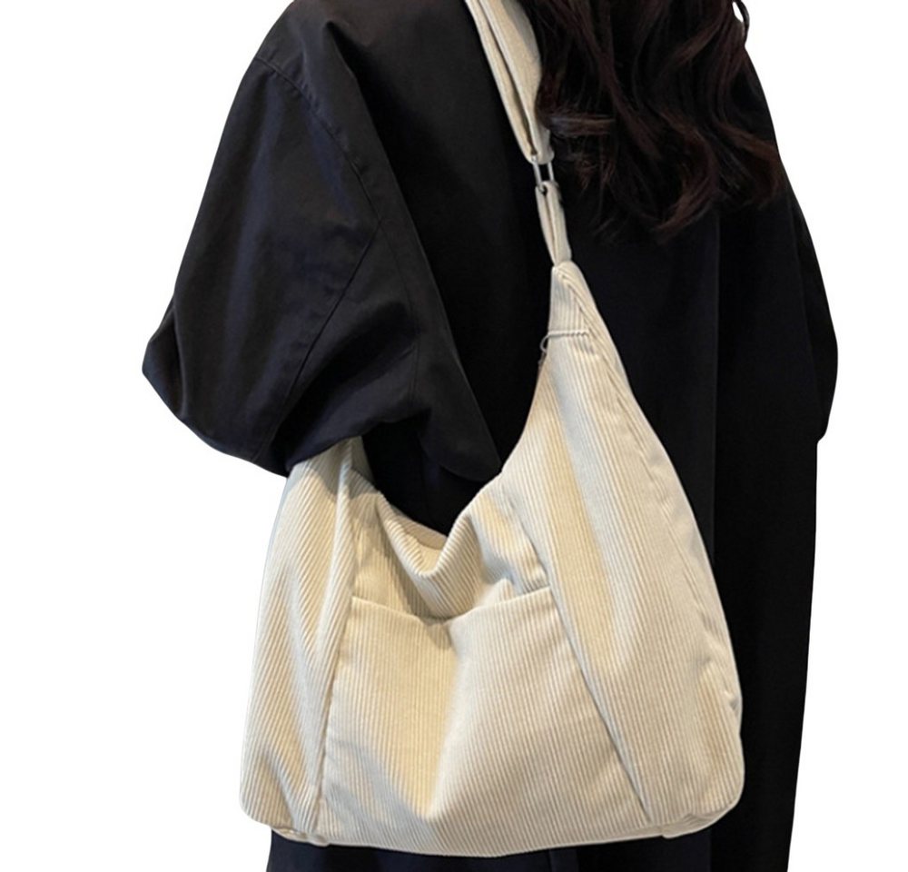 Bextsrack Umhängetasche Damen Groß Cord Tasche Shopper Crossbody Schultertasche Henkeltasche, Hobo Handtasche für Uni Arbeit Mädchen Schule von Bextsrack