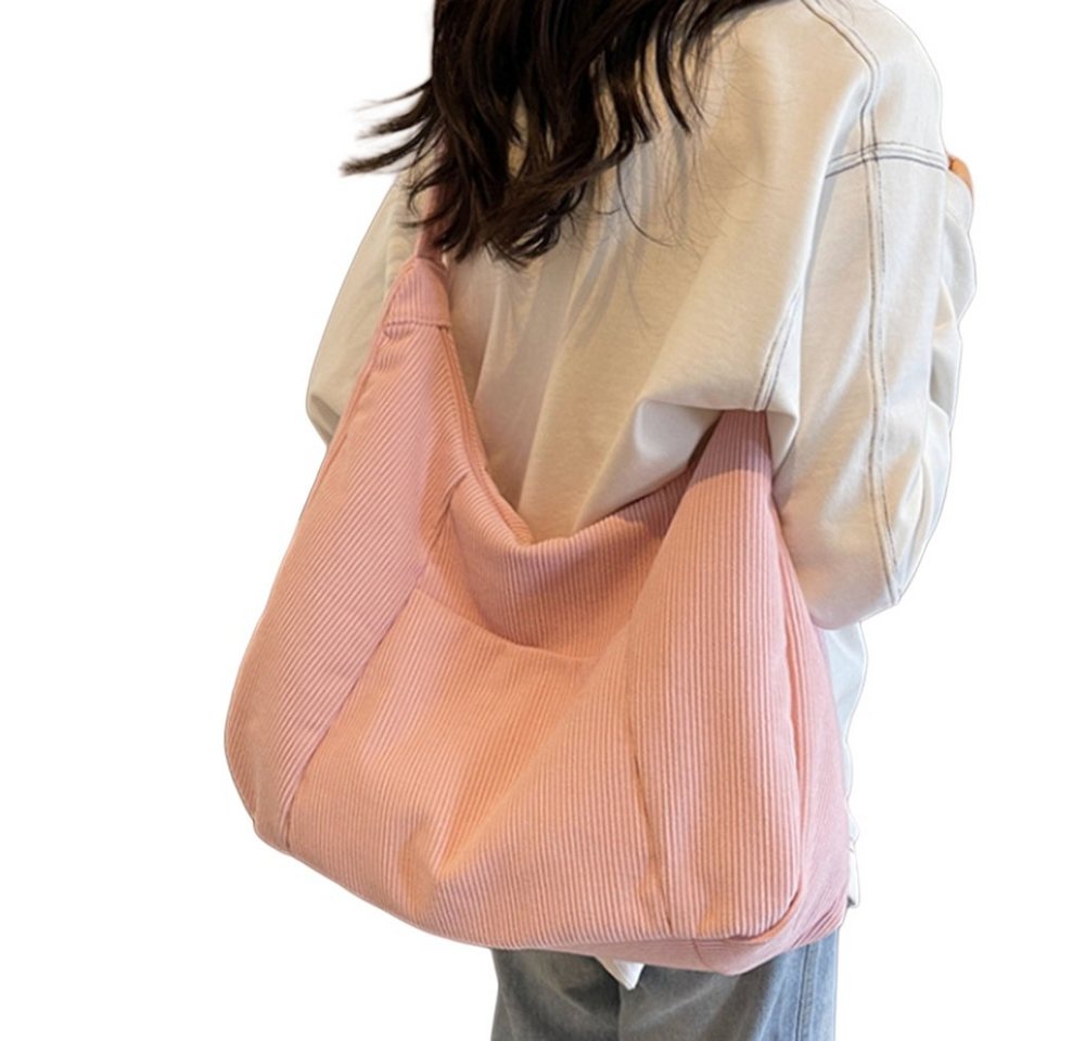 Bextsrack Umhängetasche Damen Groß Cord Tasche Shopper Crossbody Schultertasche Henkeltasche, Hobo Handtasche für Uni Arbeit Mädchen Schule von Bextsrack