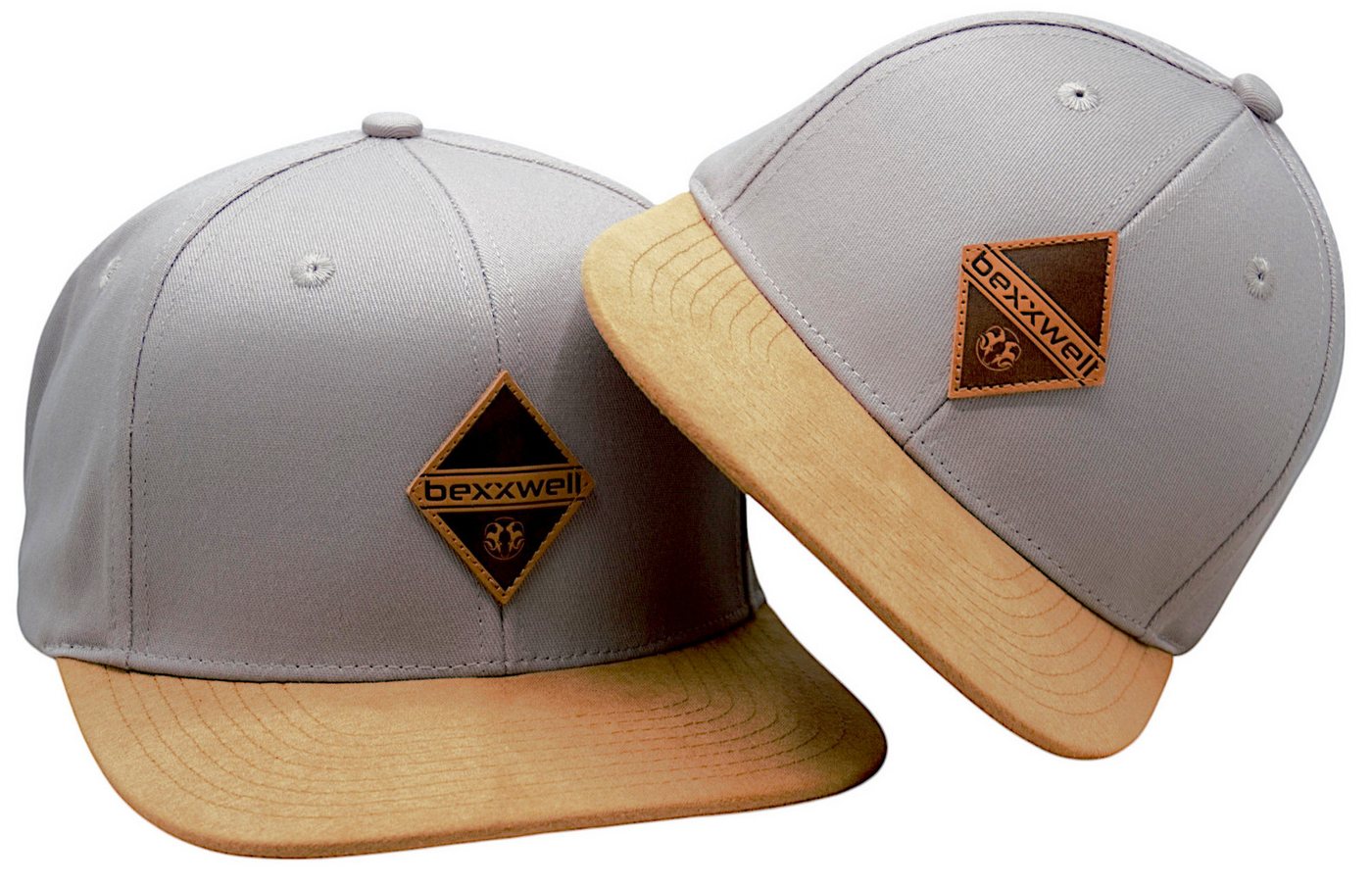 Bexxwell Snapback Cap 2er-Set Partnerlook für Klein und Groß mit Lederpatch Bexxwell Snapback Cap 2er-Set Partnerlook für Klein und Groß mit Lederpatch von Bexxwell