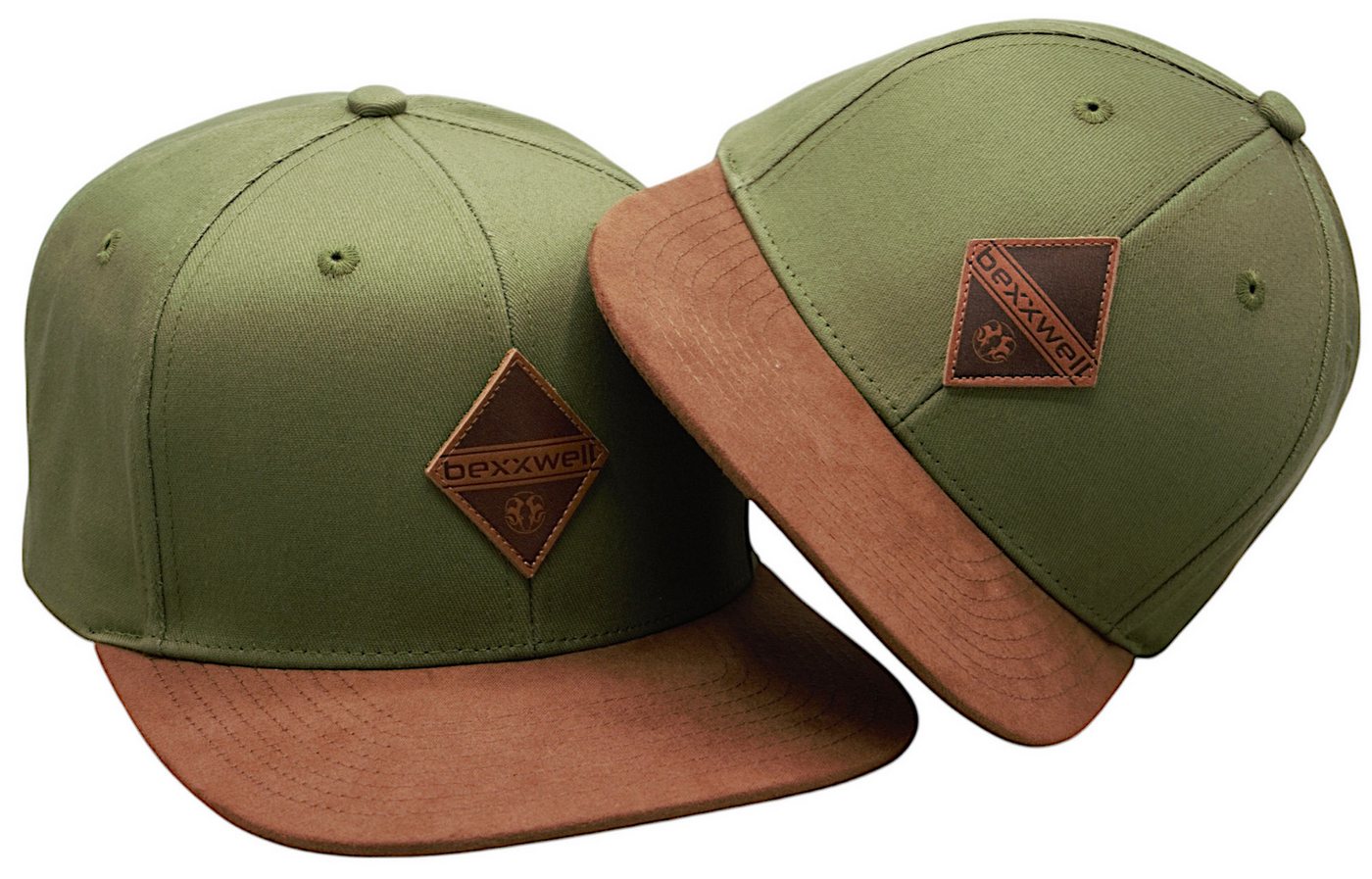 Bexxwell Snapback Cap 2er-Set Partnerlook für Klein und Groß mit Lederpatch Bexxwell Snapback Cap 2er-Set Partnerlook für Klein und Groß mit Lederpatch von Bexxwell