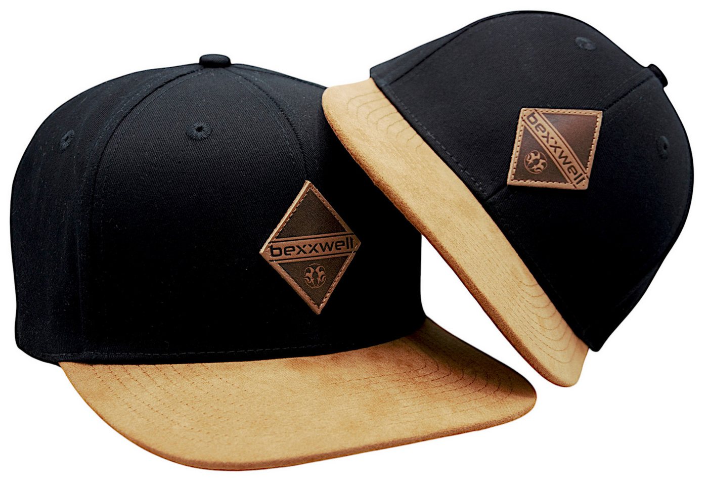 Bexxwell Snapback Cap 2er-Set Partnerlook für Klein und Groß mit Lederpatch Bexxwell Snapback Cap 2er-Set Partnerlook für Klein und Groß mit Lederpatch von Bexxwell