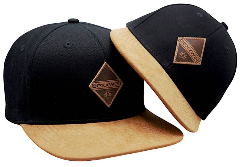 Bexxwell Snapback Cap 2er-Set Partnerlook für Klein und Groß mit Lederpatch von Bexxwell
