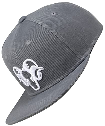 Bexxwell Snapback Cap Grau mit 3D-Stickerei in Weiß (optimale Passform, Kappe, Grey, Gray, 3D-Embroidery, Unisex) von Bexxwell