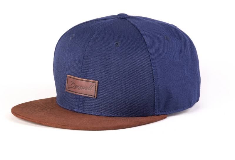 Bexxwell Snapback Cap für Kinder mit Lederpatch, Schirm in Wildlederoptik von Bexxwell