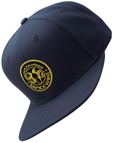Bexxwell Snapback Cap mit Logopatch (optimale Passform, Kappe, Unisex) (DE/NL/SE/PL, Alphanumerisch, Einheitsgröße, Dunkelblau) von Bexxwell