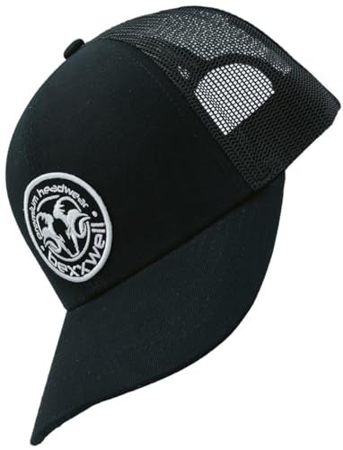 Bexxwell Trucker Cap/Baseball Cap Schwarz mit Logo-Patch (optimale Passform, Kappe, Black, Truckercap, Logo, Cap, Unisex) von Bexxwell