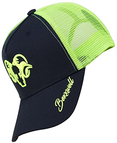 Bexxwell Trucker Cap Navy/neongrün mit 3D Logo-Stickerei (optimale Passform, Kappe, blau, Blue, Green, grün, Truckercap, Logo, Cap, Unisex) von Bexxwell