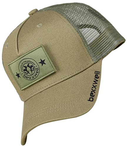 Bexxwell Trucker Cap grün mit Klett-Patch (optimale Passform, Kappe, Green, Truckercap, Logo, Cap, Unisex) von Bexxwell