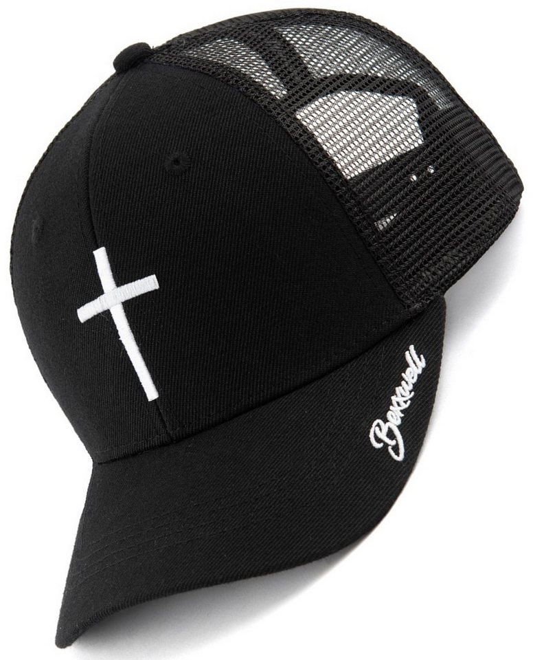 Bexxwell Trucker Cap mit Kreuz-Stickerei (optimale Passform, Unisex, Baseball Cap) von Bexxwell