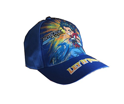 Beyblade Burst Baseball Cap, Kappe Cappy für Kinder, Jungen und Mädchen in Rot/Blau (52, Blau) von BEYBLADE