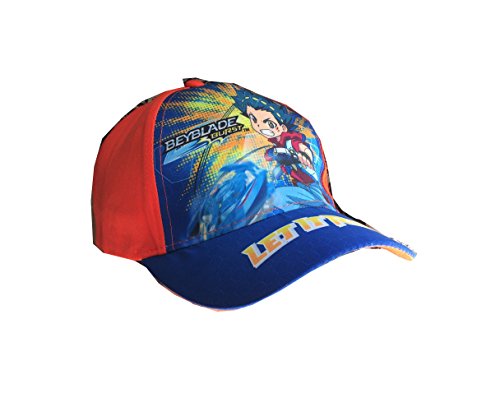 Beyblade Burst Baseball Cap, Kappe Cappy für Kinder, Jungen und Mädchen in Rot/Blau (52, Rot) von BEYBLADE