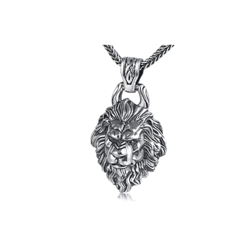 Beydodo 925 Silber Männer Anhänger Punk Punk Rock Löwenkopf Anhänger ohne Kette von Beydodo