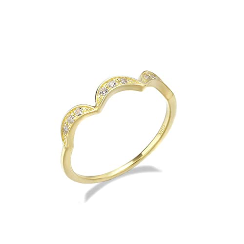 Beydodo Damen Ringe Gold 750 Echtgold, Verlobungsring Mond mit Diamant Hochzeitsringe Eheringe Nickelfrei Gr.67 (21.3) von Beydodo