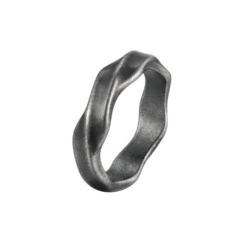 Beydodo Edelstahl Ringe Männer, Ring Personalisiert Möbius 5MM Freundschaftsringe Partnerringe Herren Ringe Schwarz Größe 54 (17.2) von Beydodo