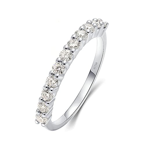 Beydodo Eheringe 750 Echtgold Damen, Ring Hochzeit Schmal mit 0.33ct Diamant Verlobungsring Trauringe Nickelfrei Größe 53 (16.9) von Beydodo