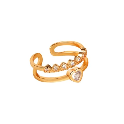 Beydodo Eheringe Gold 750 Damen Einzeln, Frauen Ringe Herz Erstellten Diamant Wickelring Trauringe Hochzeit Ringe Nickelfrei Größe 57 (18.1) von Beydodo