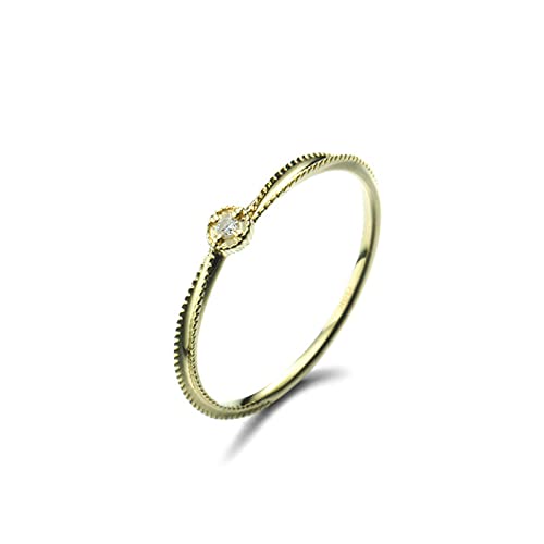 Beydodo Gold Ringe Frauen 750 18K, Verlobung Ring Solitär mit Diamant Hochzeit Ringe Damen Trauringe Nickelfrei Größe 53 (16.9) von Beydodo