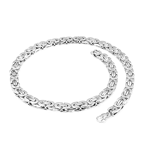 Beydodo Halskette Herren Edelstahl ohne Anhänger, Königskette 10MM Breite Silber Kette 50CM Freundschaftskette Hip Hop von Beydodo