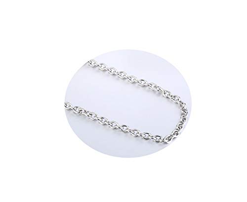 Beydodo Herren Kette ohne Anhänger Ankerkette Breit 3 MM Halskette Freundschaftskette Kette Silber 55 cm von Beydodo