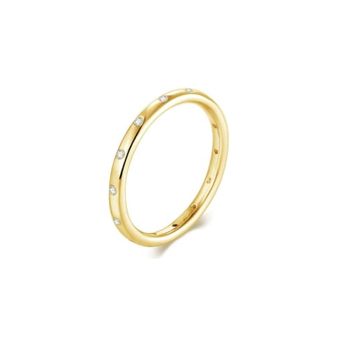 Beydodo Hochzeit Ringe Gold 585, Eheringe Damen 2MM Schmal mit Moissanit Verlobungsringe Fraun Ringe Nickelfrei Große 58 (18.5) von Beydodo