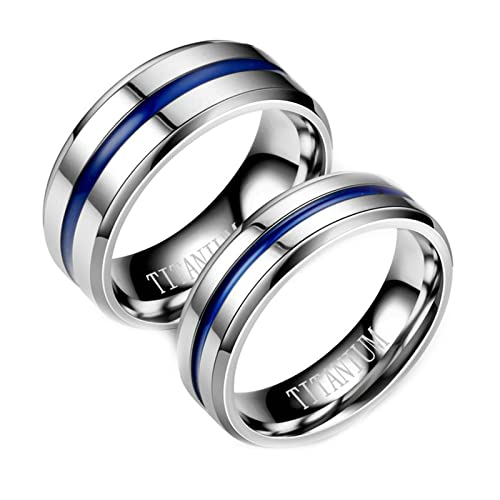 Beydodo Hochzeitsringe Titan, Verlobung Ringe Set ohne Stein Poliert Bandringe Trauringe Paarringe für Sie und Ihn Damen Gr.52 (16.6) + Herren Gr.60 (19.1) von Beydodo