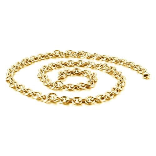 Beydodo Kette Herren 70CM ohne Anhänger Gold, Ankerkette 2.4MM Hip Hop Halskette Männer Freundschaftskette Personalisiert von Beydodo
