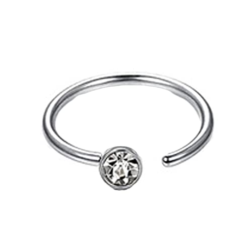 Beydodo Nasenring Piercing, Nasenpiercing Chirurgenstahl Fakes Hoop 8MM mit Zirkonia, Piercing Ring Nase Damen von Beydodo