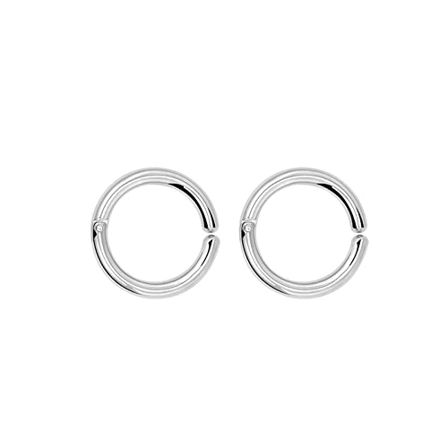 Beydodo Ohrklemme Edelstahl Damen Herren, Ohrclips ohne Ohrloch Rund 10MM Silber Ohrringe Nickelfrei in Bijouterie von Beydodo