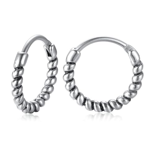 Beydodo Ohrringe Creolen Edelstahl Herren, Ohrringe Hoop Verdreht Creolen Jungen Altsilber Nickelfrei Beydodo Ohrringe Creolen Edelstahl Herren, Ohrringe Hoop Verdreht Creolen Jungen Altsilber Nickelfrei von Beydodo