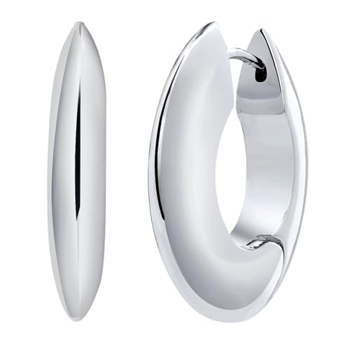 Beydodo Ohrringe Creolen Edelstahl Mädchen, Creolen 25MM Hoop Silber Ohrringe Nickelfrei Modeschmuck von Beydodo